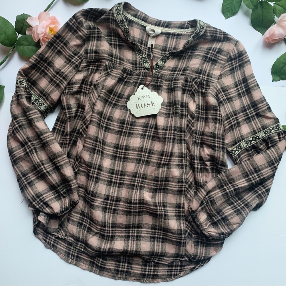 Knox Rose | NWT Flannel Long Sleeve Blouse Size M